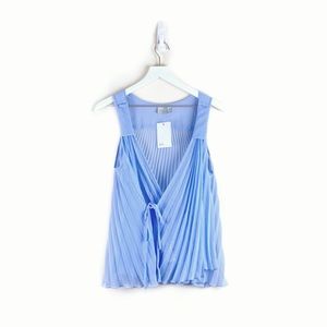 ASOS | NWT Pleated V-Neck Wrap Cami Top in Blue